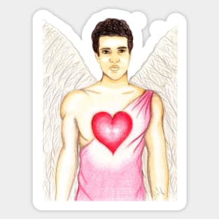 The love of Archangel Chamuel- Dark Green Sticker